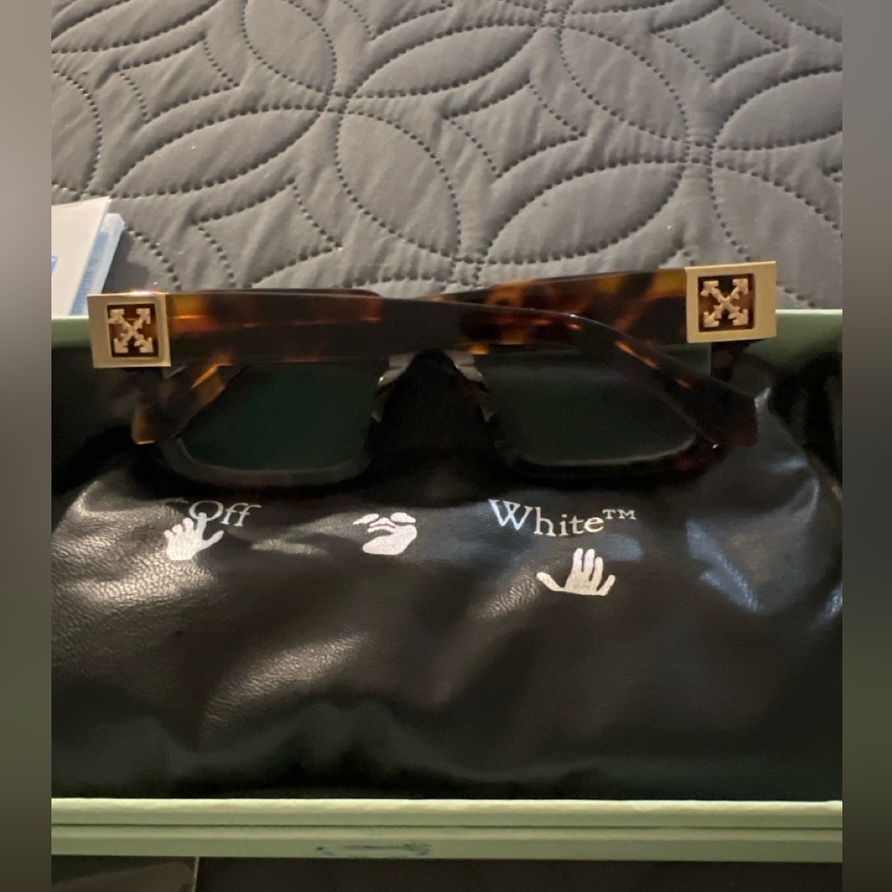 Off-White Brown Square Glasses - image 3